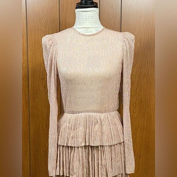 Sabina Musayev Monique Metallic Minidress size M - Picture 4 of 10